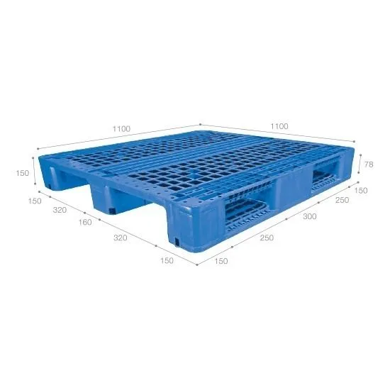 Pallet nhựa tải nặng nhập khẩu Malaysia ICD-H1111S4-2M (1100 x 1100 x 150 mm)