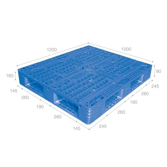 Pallet nhựa tải nặng nhập khẩu Malaysia ICD-H1210D4-1L (1200 x 1000 x 160 mm)