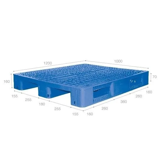 Pallet nhựa tải nặng nhập khẩu Malaysia ICD-H1211R4-2L/2E (1200 x 1000 x 160 mm)