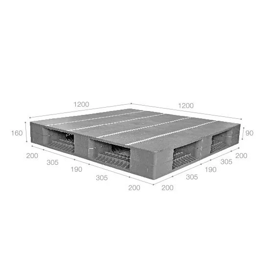 Pallet nhựa tải nặng nhập khẩu Malaysia ICD-H1212D4-1A (1200 x 1200 x 160 mm)