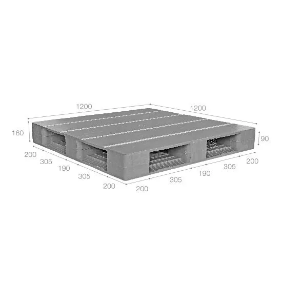 Pallet nhựa tải nặng nhập khẩu Malaysia ICD-H1212R4-1A (1200 x 1200 x 160 mm)