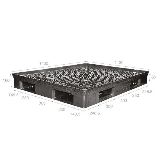 Pallet nhựa xuất khẩu (một chiều) nhập khẩu Malaysia ICD-NRP2BX1411D4-2B (1430 x 1130 x 160 mm)