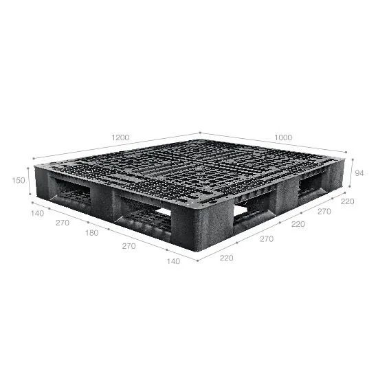 Pallet nhựa xuất khẩu (một chiều) nhập khẩu Malaysia ICD-X1210D4-2A (1200 x 1000 x 150 mm)