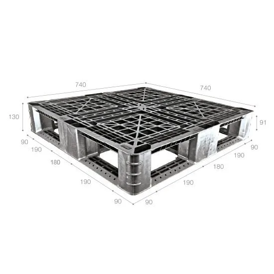 Pallet nhựa xuất khẩu (một chiều) nhập khẩu Malaysia ICD-X7474D4-1A (740 x 740 x 130 mm)