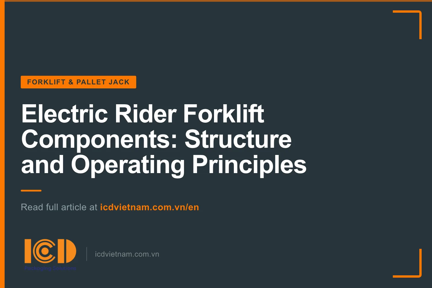 Thumb electric rider forklift components guide