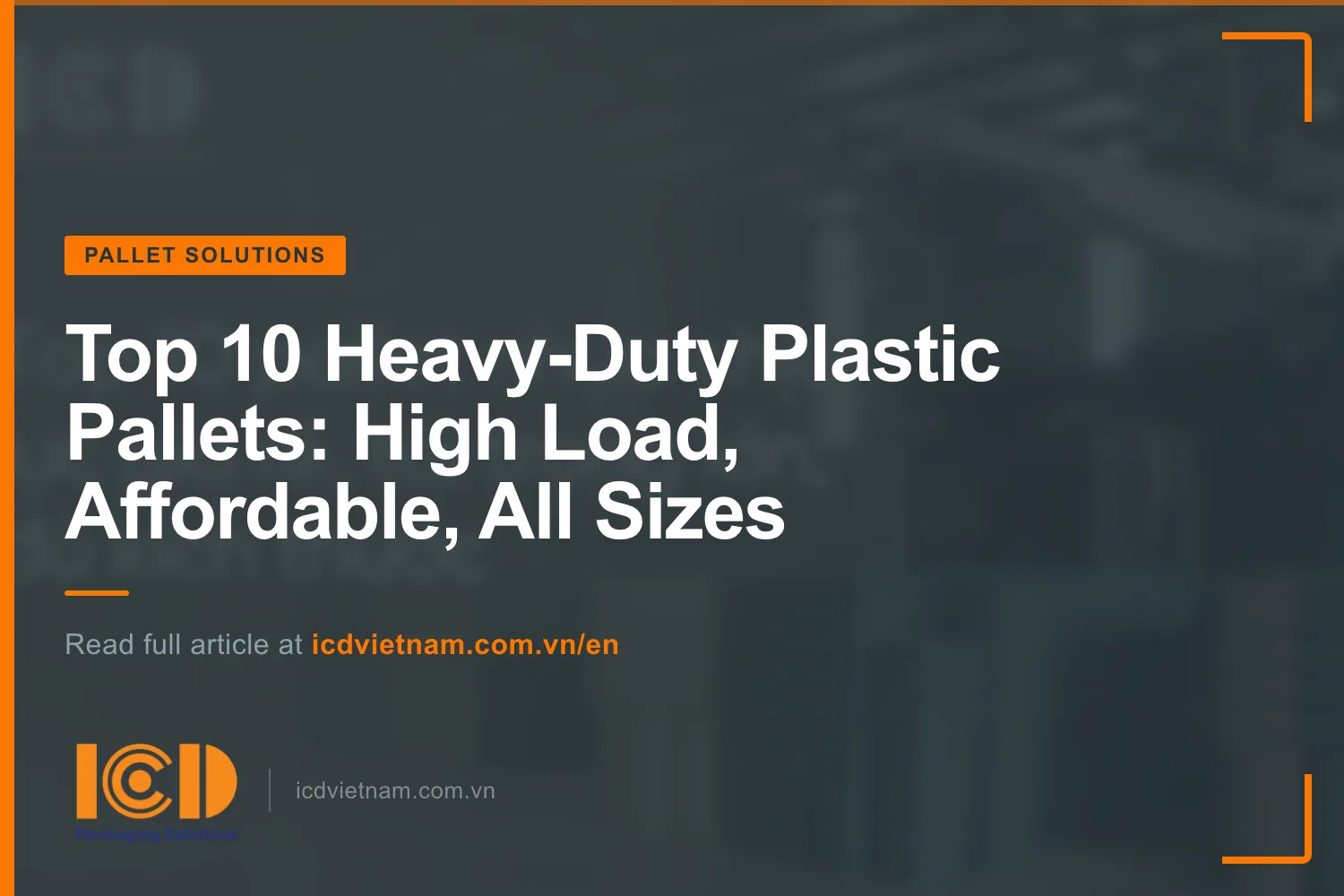 Thumb heavy duty plastic pallets