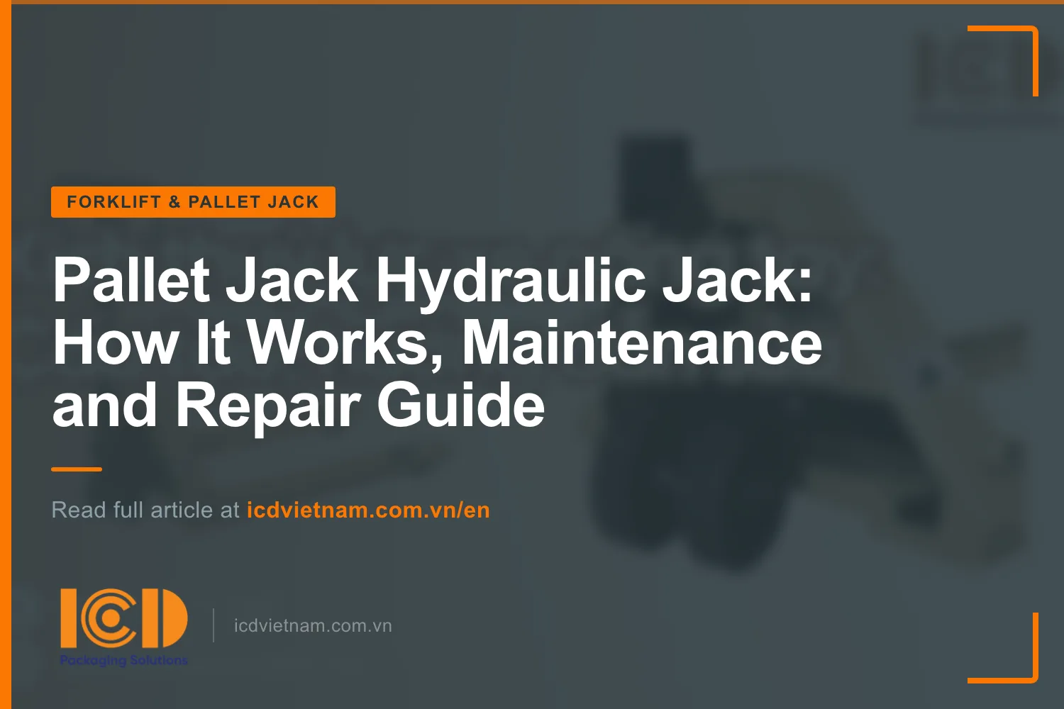 Thumb pallet jack hydraulic jack guide