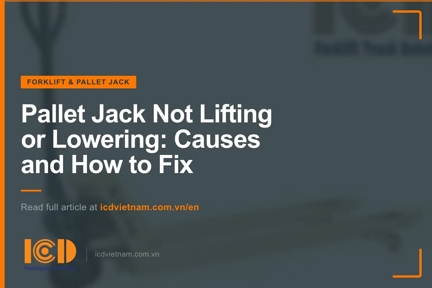 Thumb pallet jack not lifting or lowering fix