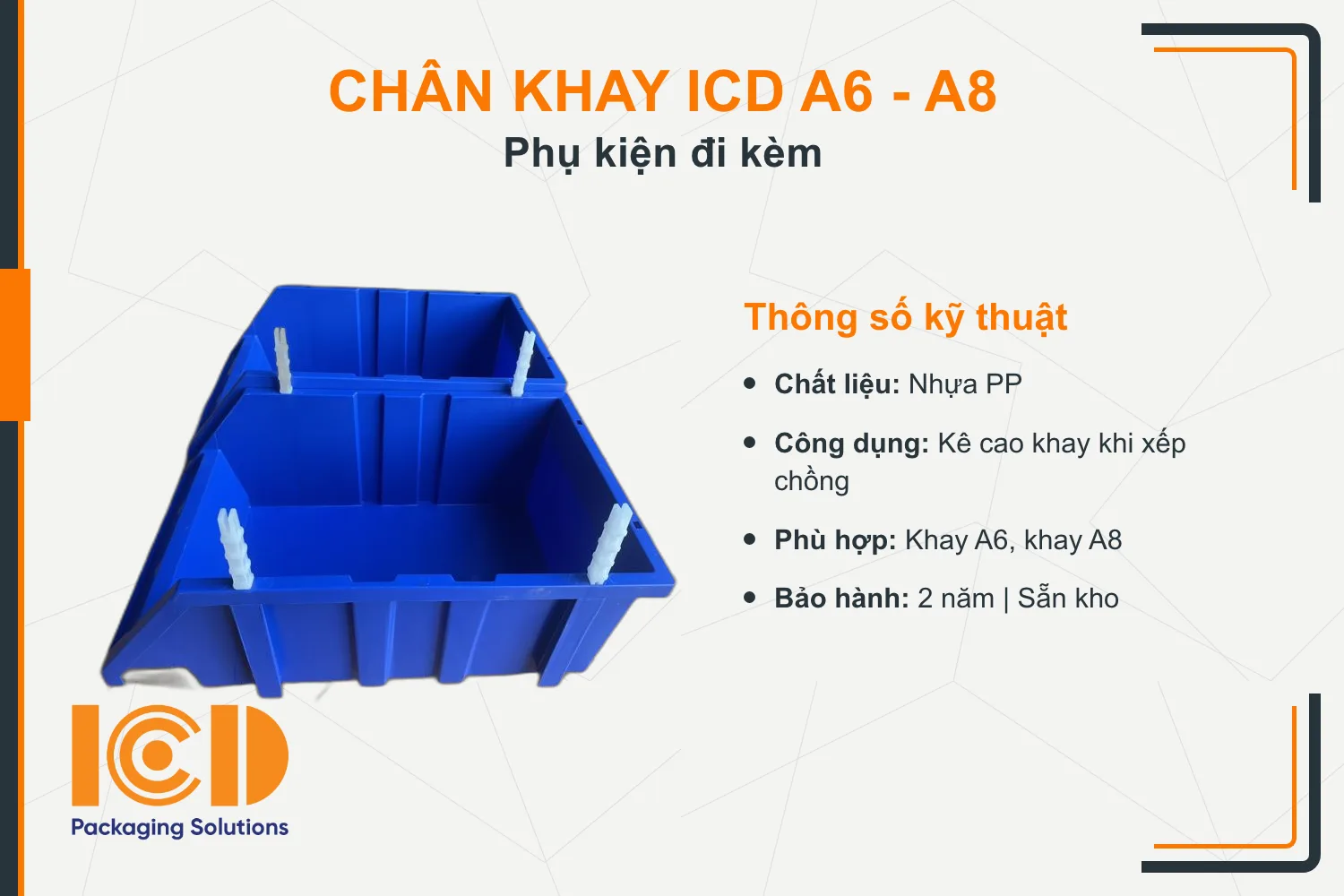 Chân khay nhựa ICD A6, A8