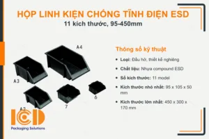 Hộp Linh Kiện Chống Tĩnh Điện ESD ICD