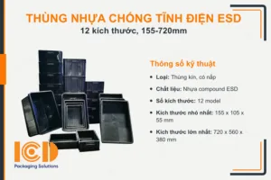 Thùng Nhựa Chống Tĩnh Điện ESD ICD