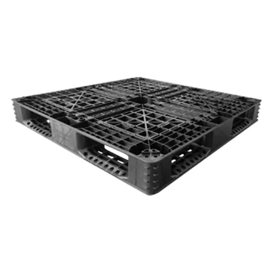 One-way export plastic pallet X1140D4-1B, size 1140 x 1140 mm