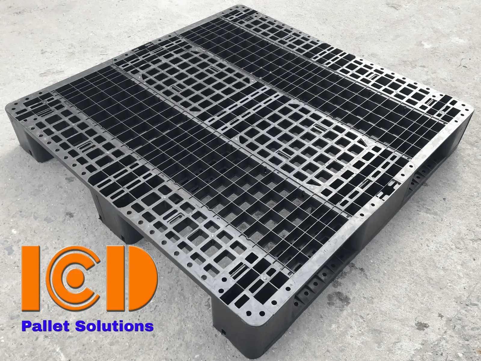 3-Runner Plastic Pallet ICD-PL111115-3B 1100x1100x150mm - product photo 6