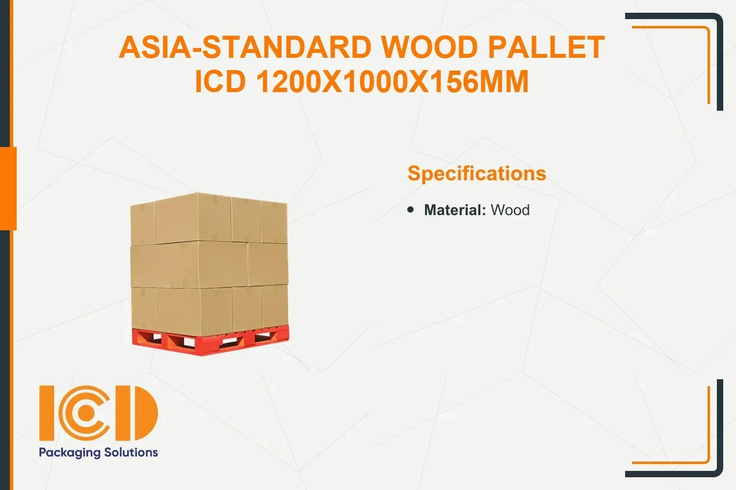 Asia-Standard Wood Pallet ICD 1200x1000x156mm