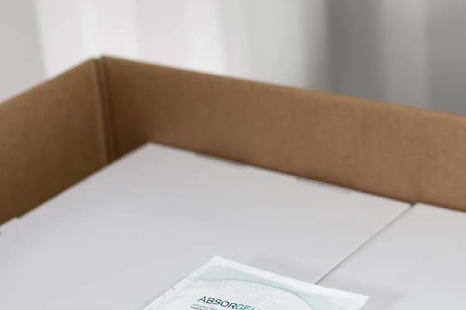 Gói hút ẩm đặt trong thùng carton