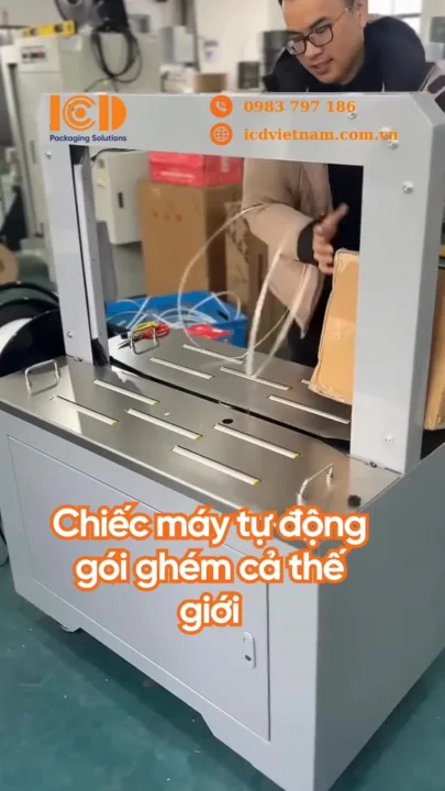 Máy đóng đai: chiếc máy tự động gói ghém cả thế giới. Xem thêm sản phẩm ở comment