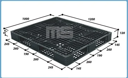 Pallet nhựa xuất khẩu N4-1311SL2 1300x1100x140mm - ảnh 1