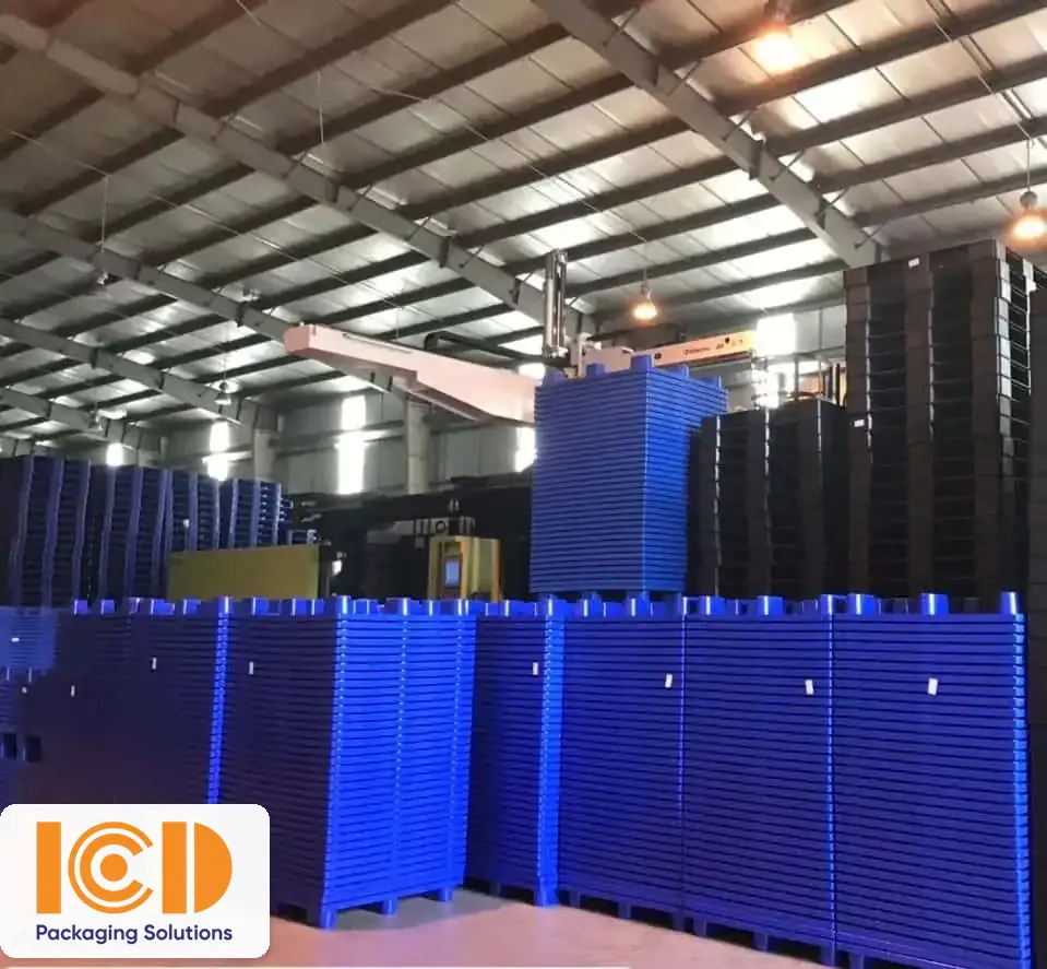 Kho pallet nhựa cũ ICD Việt Nam xếp theo từng loại
