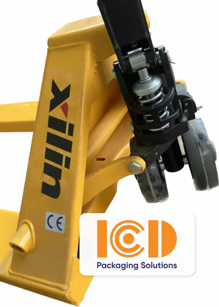 Cụm bơm, lò xo tay cầm và bánh lái của xe nâng tay Xilin DF-III
