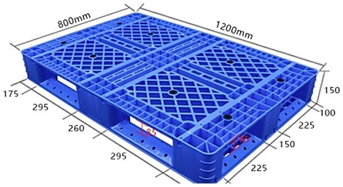Pallet nhựa 9 chân mặt lưới ICD KT 1200x800x150mm