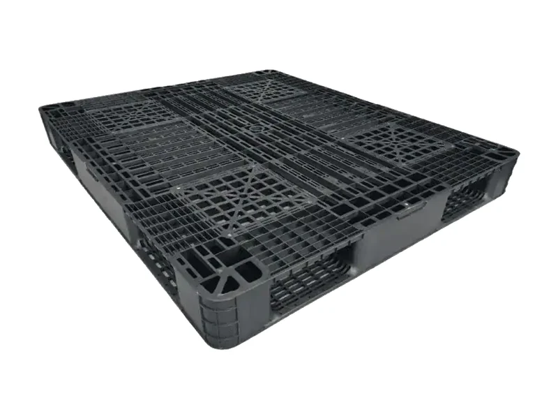 Pallet nhựa xuất khẩu màu đen kích thước 1300 x 1100 x 130 mm