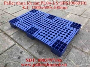 Pallet nhựa lót sàn PL04-LS KT 1000x600x100mm