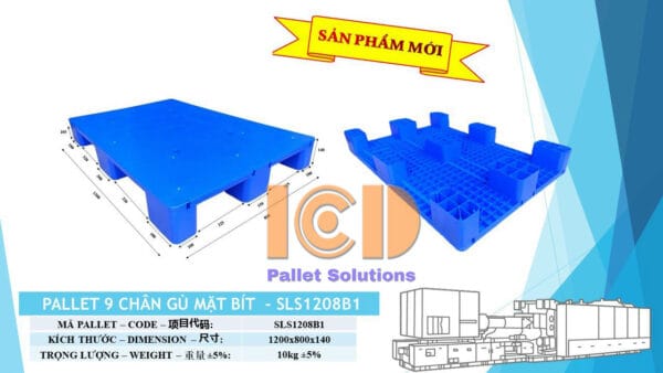 Pallet-nhựa-ICD-9-chân-gù-mặt-bít-KT1200x800x140mm-anh4